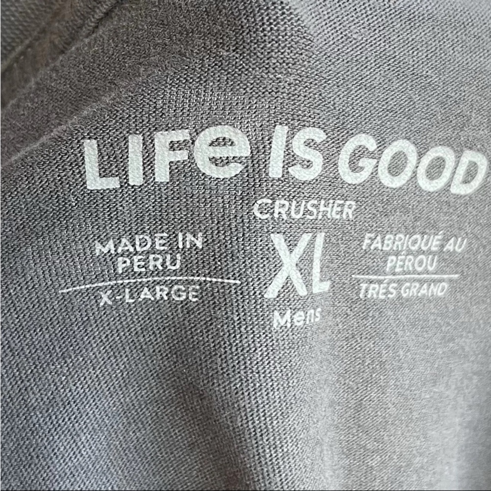 Life Is Good Men XL Crusher Tee Shirt Patriotic USA American Flag Logo Cotton EC - Picture 2 of 8